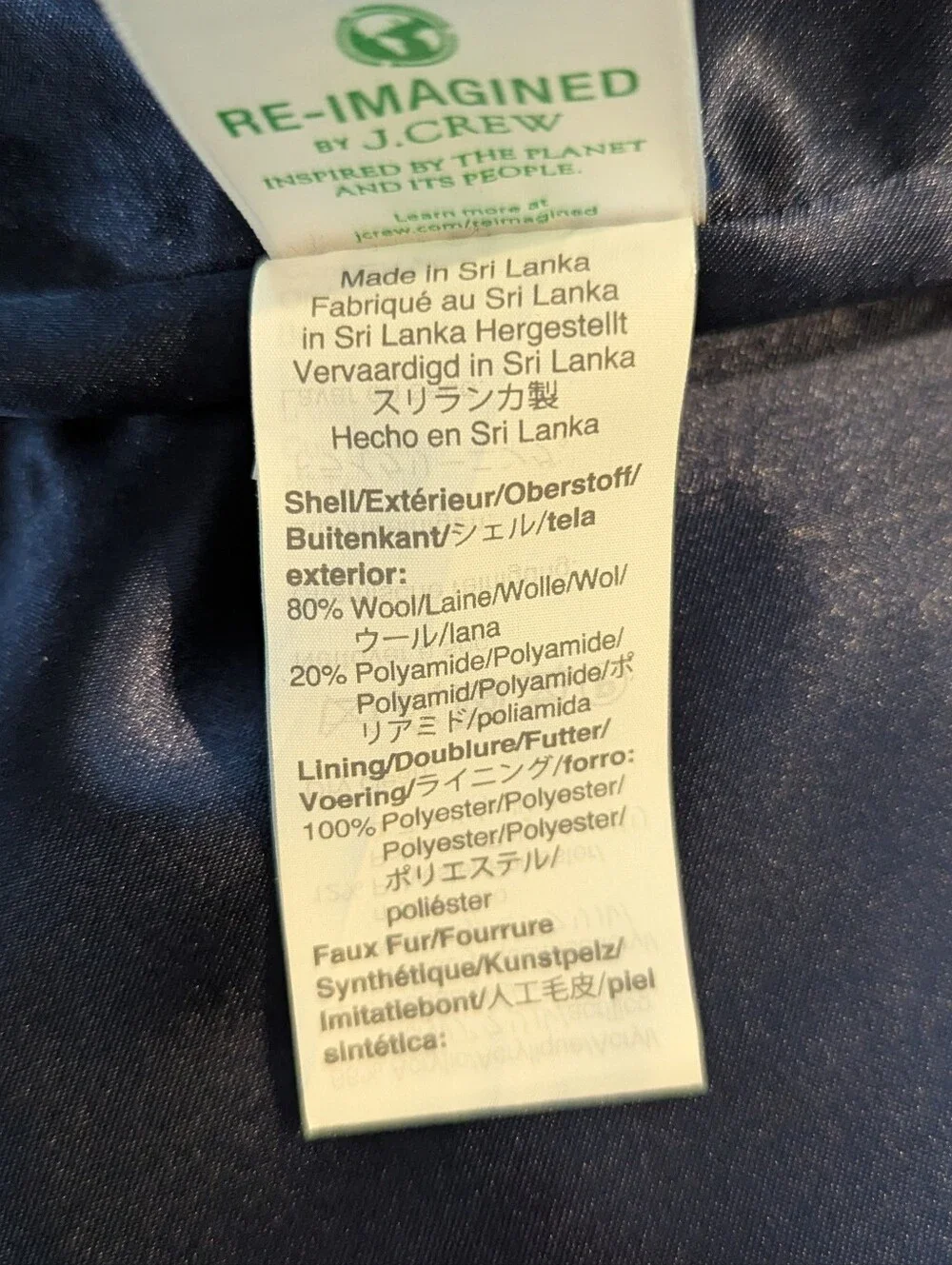 J. Crew Black Chateau Hooded Parka Coat In Italian Stadium-Cloth Wool Medium